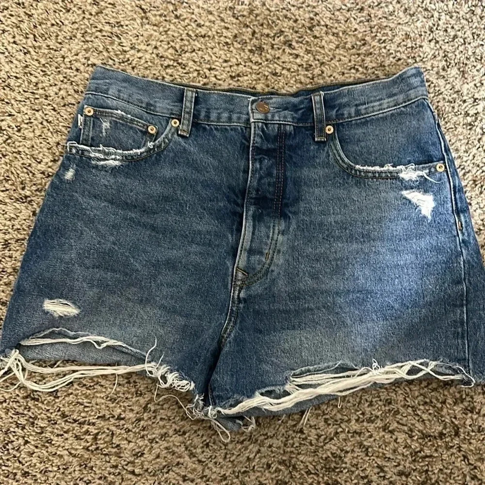 Lovers and Friends Super High Rise‎ Cut Off Denim Shorts